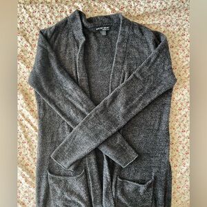 Barefoot Dreams Cardigan Small Heathered Charcoal